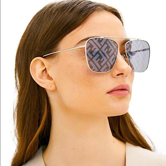 NEW FENDI FF 0406/S 2F7 GOLD GREY SUNGLASSES FENDI FF0406/S - Picture 2 of 14